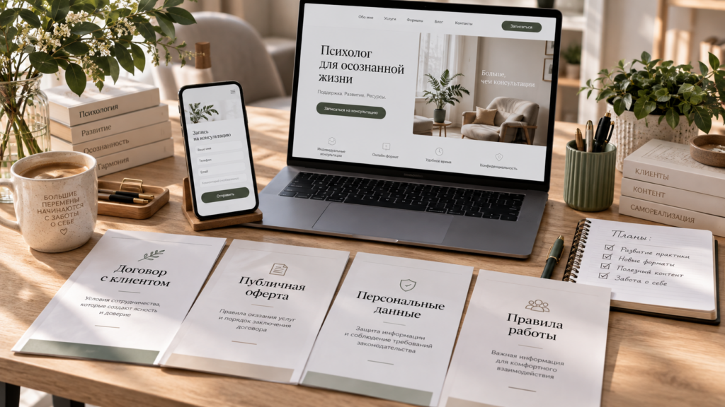 Документы для психолога для работы онлайн