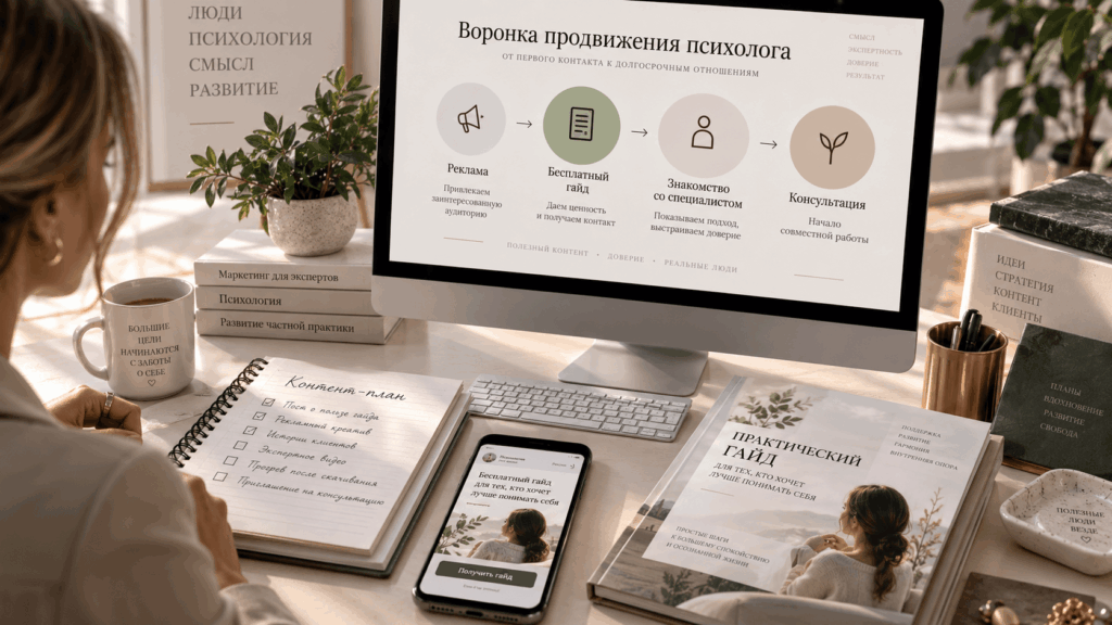 Гайд психолога в воронке привлечения клиентов